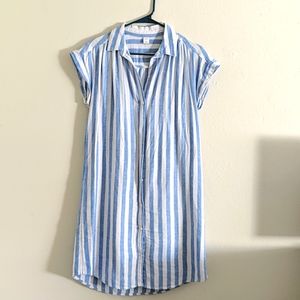 Striped linen beach dress